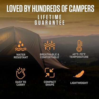 VENTURE 4TH Backpacking Sleeping Bag – XXL, Double and Single Sizes - Lightweight Warm & Cold Weather Sleeping Bags for Adults, Kids & Couples – Ideal for Hiking, Camping & Outdoor Adventures