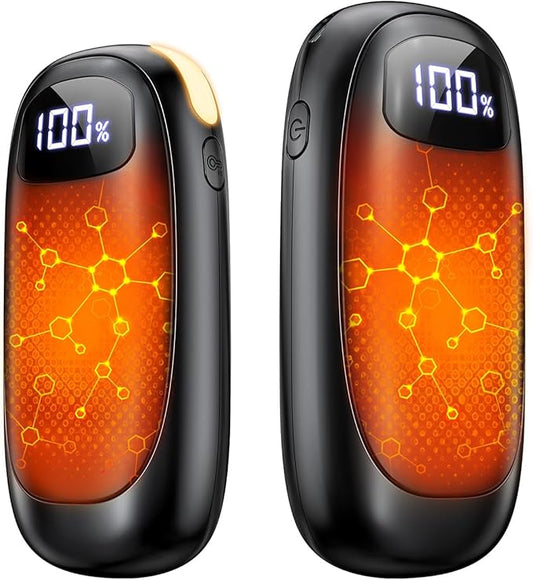 Hand Warmers Rechargeable - 2 Pack Electric Hand Warmers 14000mAh, 16 Hrs Warmth Dual-Sided Heating Max 131℉, Reusable Hand Warmers Pocket Heater for Raynauds, Hunting, Golf, Camping