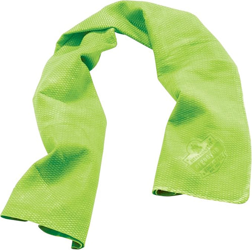 Ergodyne Chill Its 6602 Cooling Towel, Long Lasting Cooling Relief,Lime 29.50" x 0.50"