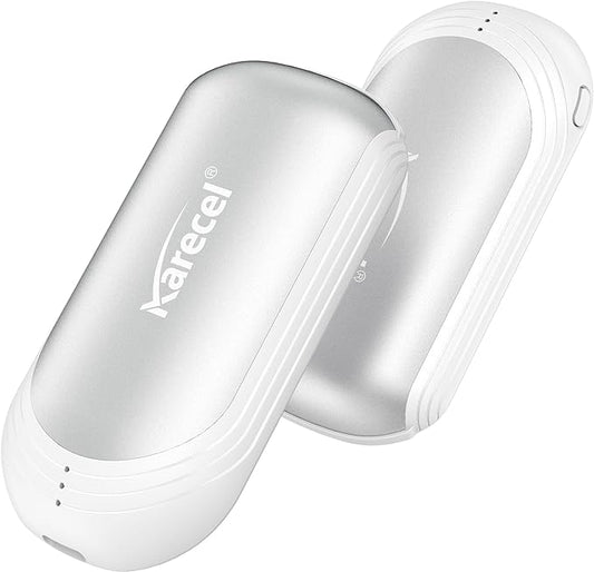 Karecel Hand Warmers Rechargeable 2 Pack, 5000mAh Hot Electric 2 in 1 Hand Warmer Portable Pocket Heater Reusable Handwarmers, Best Electronic Gifts for Men Women Kids, Hunting, Golf, Camping