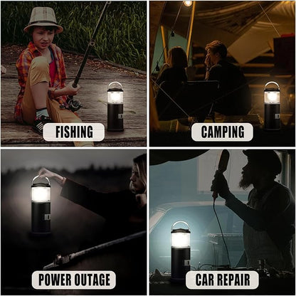 Father's Day Gifts for Dad, LED Camping Lanterns Battery Powered, Lantern with 15PCS Tool Kit, Camping Gifts for Men Husband Dad, Multitool Tool Kit Gifts for Camping, Fishing, Hiking, Lighting