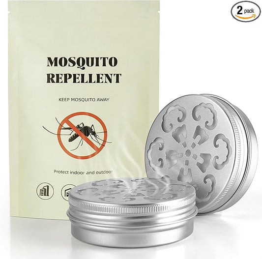 Mosquito Repellent Outdoor Patio, Insect & Pest Repellent for Kids & Adults, Mosquito Repellents for Yard, Indoor Outdoor Mosquito Control for Room, Backyard, Camping, Travel (2 Pack)