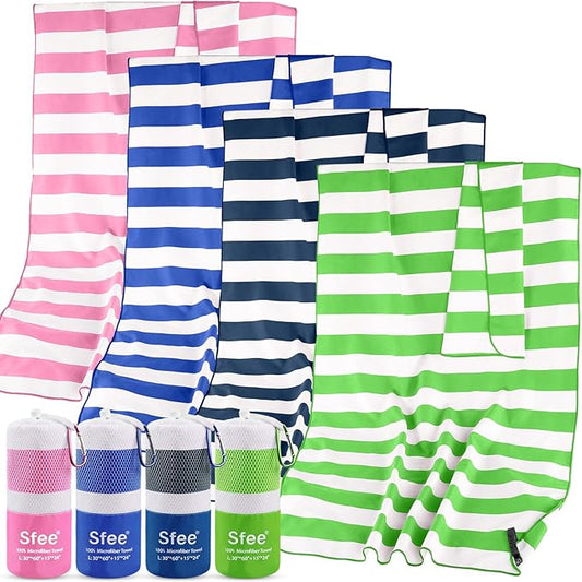 Sfee 2 in 1 Microfiber Oversized Beach Towel, Quick Dry Towel Travel Towel Camping Towel Super Absorbent Compact Lightweight Sports Towel Gym Towel for Beach,Gym, Hiking, Pool, Backpacking, Bath, Yoga