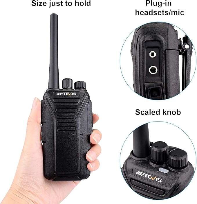 Retevis RT27 Walkie Talkies for Adults,2 Way Radios Rechargeable,VOX,Easy Operation,Durable,Two Way Radio for Family Hiking Camping Road Trip(2 Pack)