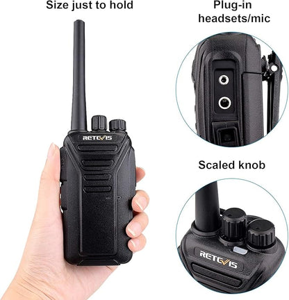 Retevis RT27 Walkie Talkies for Adults,2 Way Radios Rechargeable,VOX,Easy Operation,Durable,Two Way Radio for Family Hiking Camping Road Trip(2 Pack)