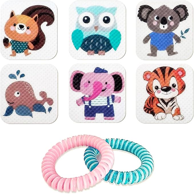 120 Pack Mosquito Patches Stickers for Adult Kids, Resealable Stickers with 2Pack Mosquito Bracelet, Mosquito Patches for Kids, Mosquito Patches Stickers for Outdoor Camping & Travel