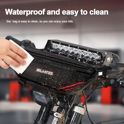 Dirt Bike Handlebar Bag - Waterproof & Durable Motorbike Tool Bags, Fits Light Bee Sur Ron S/X/ X160/ X260 Segway Talaria Sting, Secure Storage for Keys, Wallet & Phone