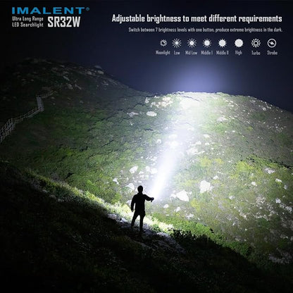 IMALENT SR32 LED Flashlight Rechargeable 120,000 Lumens, 2080 Meters Throw Super Bright Flash Light with OLED Display, Type C Fast Charge High Lumen Searchlight for Outdoor, Hunting and Emergency
