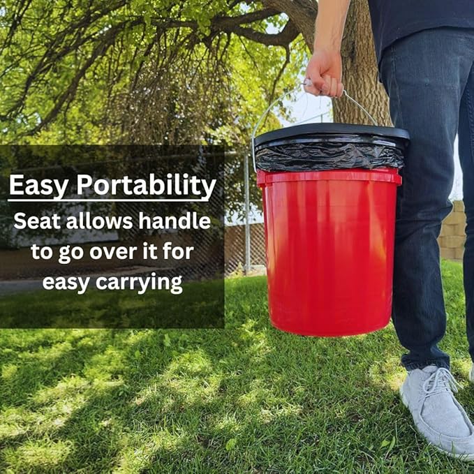 [12 Pack] Emergency Zone Honey Bucket Style Toilet Seat for 5 Gallon Bucket | Portable Toilet for Camping, Hiking, Boating, or Emergencies for When Nature Calls