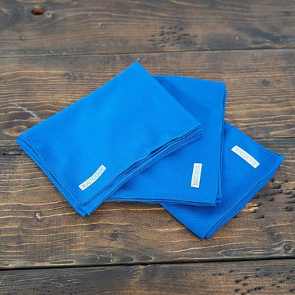 BUILTCOOL Adult Cooling Towel - Men & Women Chilly, Lightweight, Soft, Neck and Face Cooling Towel for Sport, Camping, Hunting, One Size, Royal Blue, 3 Pack