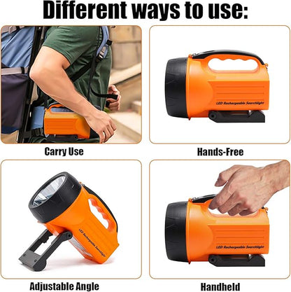 10 Watt 1000 Lumens LED Rechargeable Spotlight Flashlight