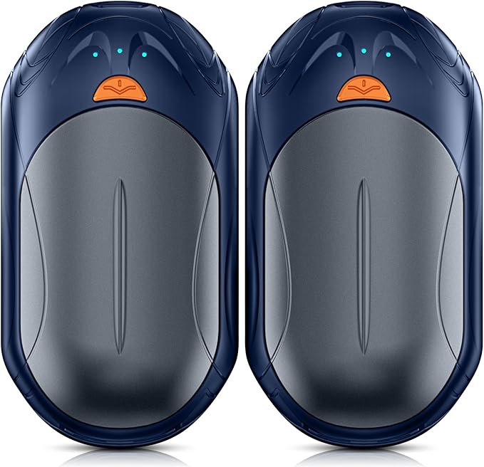 AI Hand Warmers Rechargeable 2 Pack,6000mAh Rechargeable Hand Warmer,20Hrs Long Heating Electric Hand Warmer,Portable Pocket Heater,Pocket Size Hand Warmer, Gifts for Christmas,Camping,Hunting
