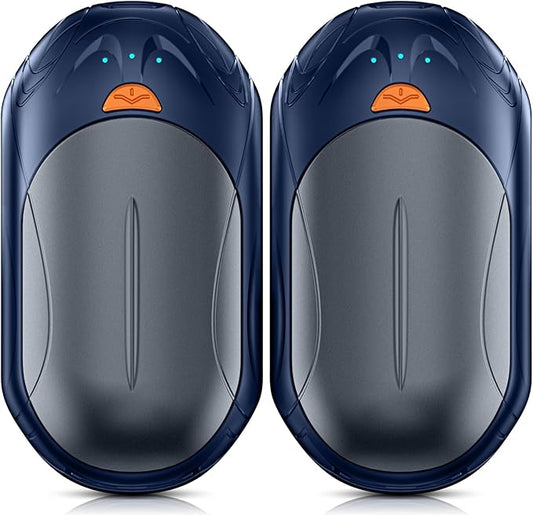 AI Hand Warmers Rechargeable 2 Pack,6000mAh Rechargeable Hand Warmer,20Hrs Long Heating Electric Hand Warmer,Portable Pocket Heater,Pocket Size Hand Warmer, Gifts for Christmas,Camping,Hunting
