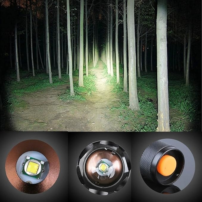 BESTSUN 4 Pcs Military Grade 5 Mode Super Bright 3000 Lumens Tactical Led Waterproof Flashlight - Best for Camping Hiking Emergency