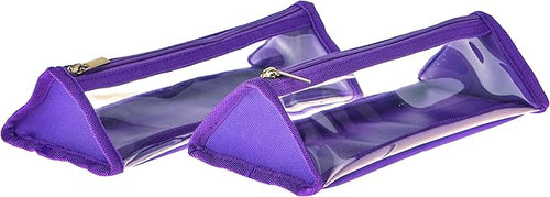 TSA Approved Clear Toiletry Shaving Bag 2 Pack Purple Vinyl Makeup Bag See Through Foldable Travel Packing Orgnaizer Bag Arts tools Kits Organizer Utility Pouches for Men & Women