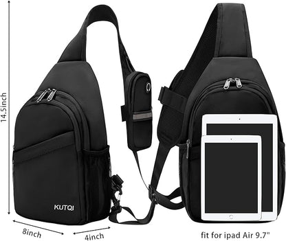 Sling Backpack Crossbody Sling Bag for Women Men Multipurpose Travel Essentials Hiking Chest Bag Daypack