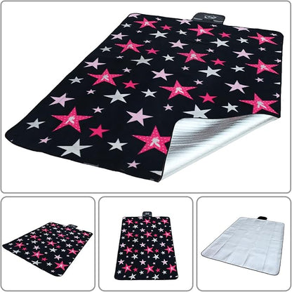 Wind Tour Family Outdoor Waterproof Durable Picnic Blankets with Carry Strap Foldable Sandproof Picnic Floor Mat for Kids Playground Camping Hiking Grass Travelling (1, Star -150 * 200cm)