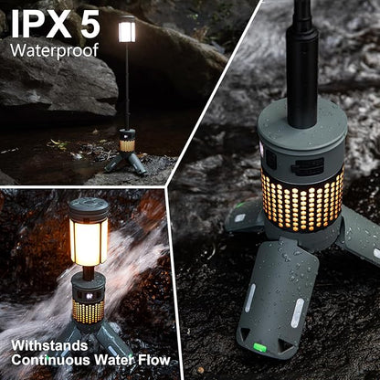 Telescopic Camping Lights, Rechargeable Camping Lights with Stand,12000mAh Collapsible Camping Lanterns, Magnetic Base Portable Flashlights IPX5 Waterproof for Camping,Hiking,Emergency Use
