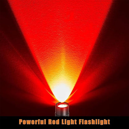 MODOAO Red Light Flashlight, 3 Modes Red Led Flashlight, Focus Zoomable,Use in Night Observation and Outdoor Activities for Camping, Hiking, Night Vision (10)