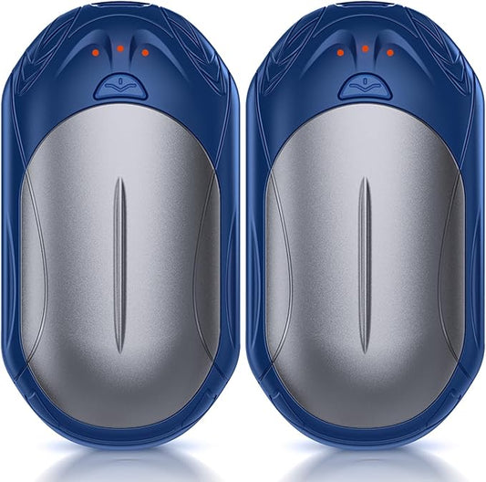 AI Hand Warmers Rechargeable 2 Pack, 6000mAh Electric Hand Warmers, AI Smart Chips 20Hrs Long Safe Heat, Portable Pocket Heater, Gifts for Christmas, Outdoor, Golf, Hunting, Camping Accessories