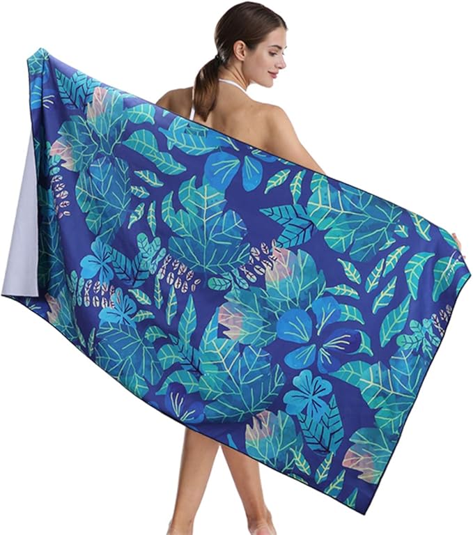CHARS Microfiber Quick Drying Beach Towel Super Absorbent & Sand Free Towel for Kids Teens Adults Travel Gym Camping Pool Yoga Outdoor and Picnic(63"×31"/63"×39")