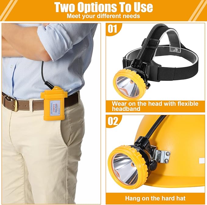 Superbright LED Mining Light KL4LM(B).Plus Miner Cap Lamp Waterproof Underground Headlamp Explosion-Proof Hard Hat Headlamp