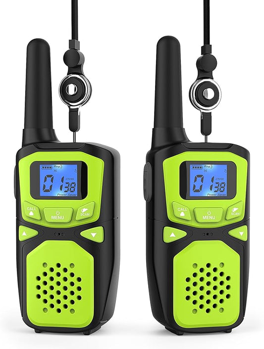 Adult Walkie Talkies Long Range Rechargeable Portable Two-Way Walkie Talkie, Camping Gear, SOS Sirens, NOAA Weather Alarms, Kid's Toys, Easy-to-Use Rechargeable Walkie Talkies,2 Packs