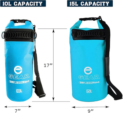 Floating Cooler Bag Roll Top Insulated Dry Backpack – Leak Proof, Collapsible, Waterproof Cooler with Padded Shoulder Strap - Perfect for Kayaking Fishing Beach Hiking -15L