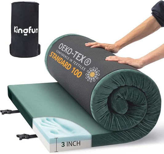 Sleeping Pad for Adults, Comfortable Thick Floor Sleeping Mats for Car Truck Tent with Removable Travel Bag
