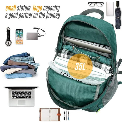 35L Lightweight Packable Backpack Waterproof Durable Hiking Travel Backpack Daypack