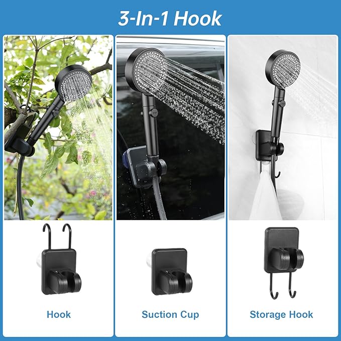 AlpsWolf Portable Shower for Camping, 6000mAh Rechargeable Camping Shower with Digital Power & Temperature Display, Portable Shower for Camping, Beach, Hiking, Outdoor Travelling, Pet Cleaning