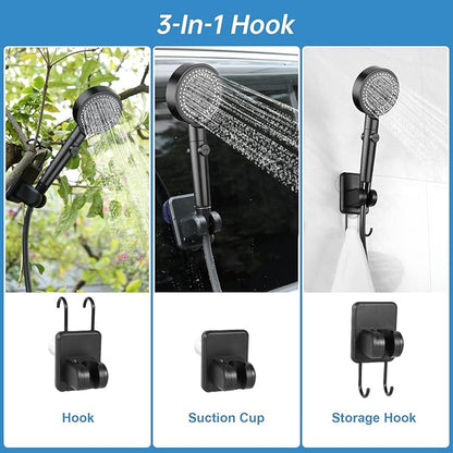 AlpsWolf Portable Shower for Camping, 6000mAh Rechargeable Camping Shower with Digital Power & Temperature Display, Portable Shower for Camping, Beach, Hiking, Outdoor Travelling, Pet Cleaning