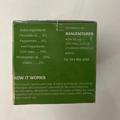 4 Pack Powerful Mosquito Repellent - Natural Deet Free Mosquito Repellent for Kids Adults Outdoor Patio Home Travel Camping Yard, Keep Mosquito Away Mosquito Barrier