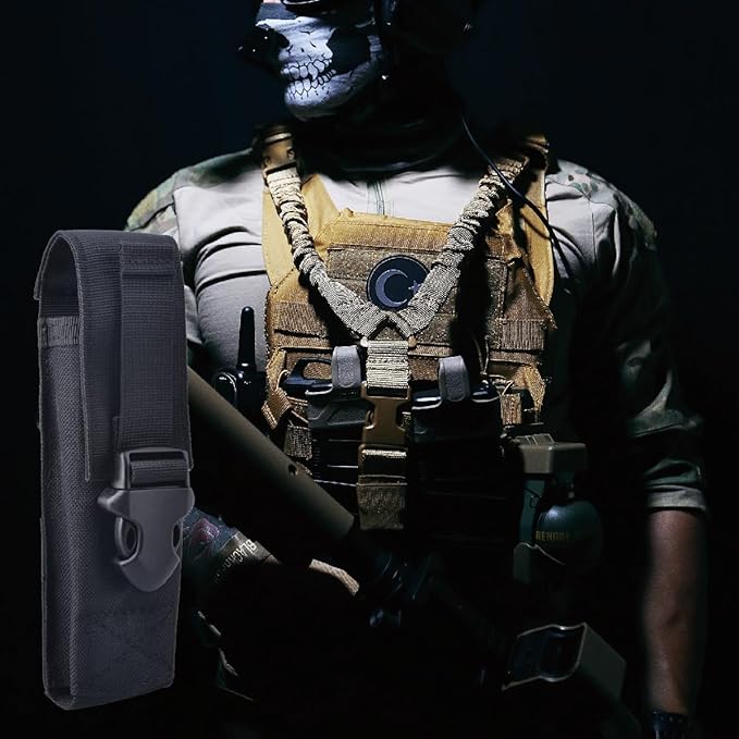 JEELAD Flashlight Accessory Bag Multifunctional Flashlight Bag Molle Accessory Pouch Shoulder Tape Additional Bag Tools Pouch