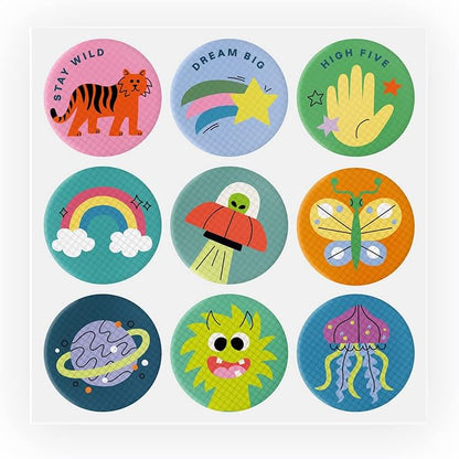 Cliganic Mosquito Repellent Stickers (180 Pack) - Positive Vibes Patches for Kids, Natural DEET-Free, Essential Oil Infused