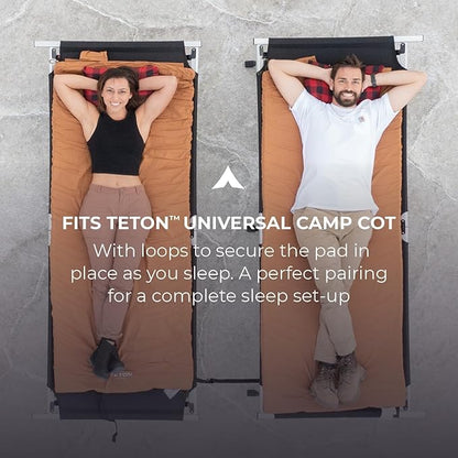 Teton Canvas Camp Pad, Sleeping Pad for Car Camping, Brown