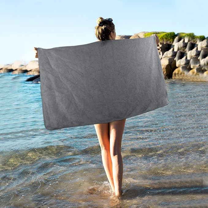 SUNLAND Microfiber Gym Bath Towel Ultra Soft Travel Camping Towel Super Absorbent Swimming Sport Towel for Adults and Children 24inchX48inch