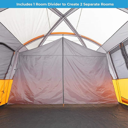 CORE Tent for Family Camping | 10 Person / 11 Person / 12 Person Large Multi Room Cabin Tents for Car Camping & Outdoor Adventures