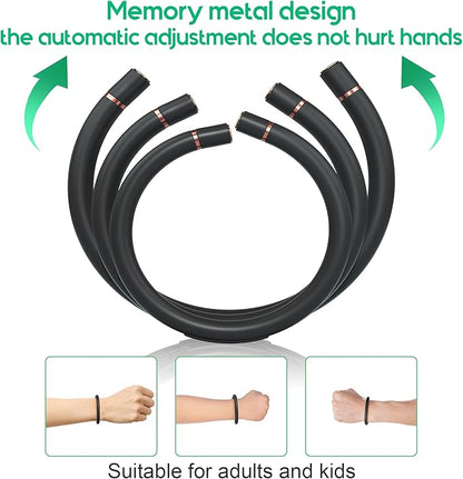 2 Pack Mosquito Repellent Bracelets, Insect & Pest Repellent Wristbands for Adults and Kids, DEET Free, Mosquito Repellent Bands Outdoor Patio (16 Replacement Cores - Black)