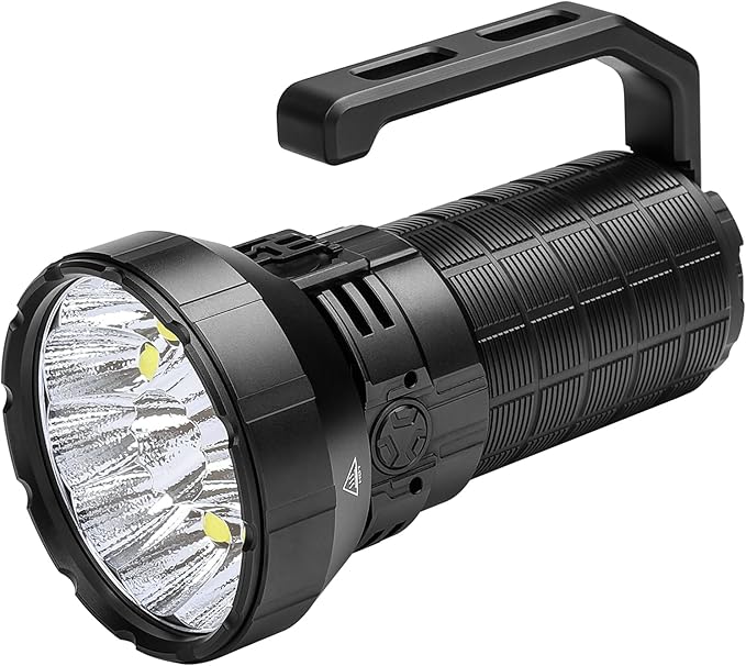 IMALENT MS12 Mini-C Rechargeable Flashlight 65000 Lumens, Tactical Flashlights, Long Range 1036 Meters Super Bright Flash Light with Handle Waterproof Led Flashlight for Emergency (MS12 MINI C)