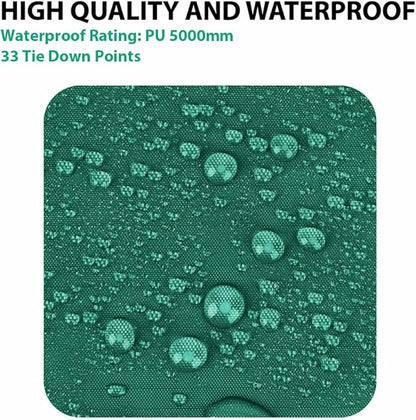 Gold Armour Rainfly Tarp Hammock, Premium 14.7ft/12ft/10ft/8ft Rain Fly Cover, Waterproof Ultralight Camping Shelter Canopy, Survival Equipment Gear Camping Tent Accessories (Green 10ft x 10ft)