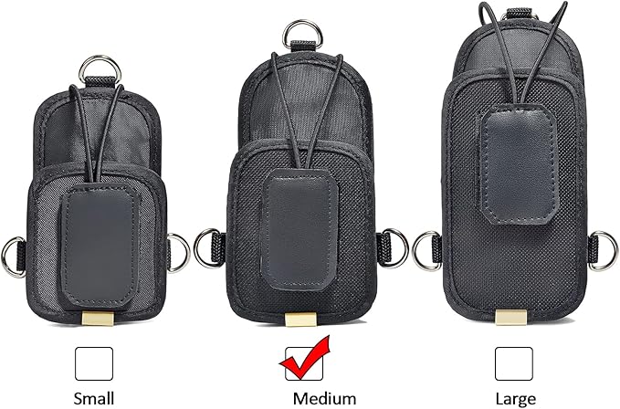 HYS Radio Holder Walkie Talkie Pouch Case for Duty Belt Radio Holster Tactical Hunting Handheld Radio Bag for Motorola GP88S baofeng UV5R UV82 Midland Retevis 2- Way Radio