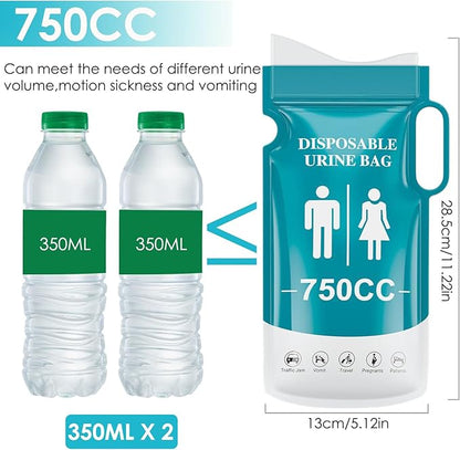 Disposable Urine Bags, 12/20 Pack Pee Bags for Travel for Women Men, Emergency Toilet Pee Bags, Portable Urinal Bag Vomit Bag for Traffic Jams, Camping, Hiking, Pregnant, Patient, Kids