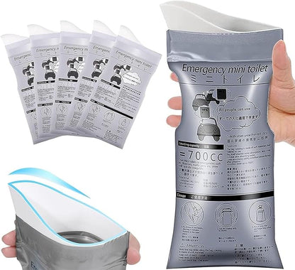 Disposable Urine Bag for Travel, Mobile Emergency Toilet in Car, 700 ml Gel Urine Bags for Camping Toilets, Traffic Jam, Vomit Bags, Portable Toilets for Adults, Children