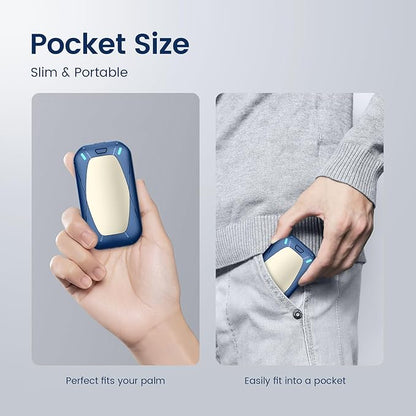 Hand Warmers Rechargeable, 2 Pack Magnetic Electric Hand Warmers, 6000mah Max 12Hrs Quick Charge Portable Hand Warmer, Great Gift for Christmas, Raynauds, Outdoors, Hunting, Golf, Camping