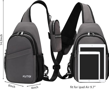 Sling Backpack Crossbody Sling Bag for Women Men Multipurpose Travel Essentials Hiking Chest Bag Daypack