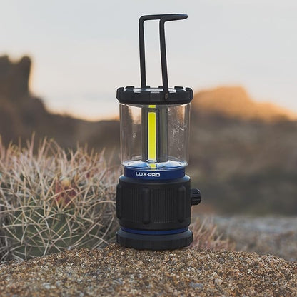 LUXPRO 3C Rugged 750 Lumen LED Lantern - Battery Powered for Up to 90 Hours of Use - Dimmable LED Light with IPX4 Water-Resistant Rating