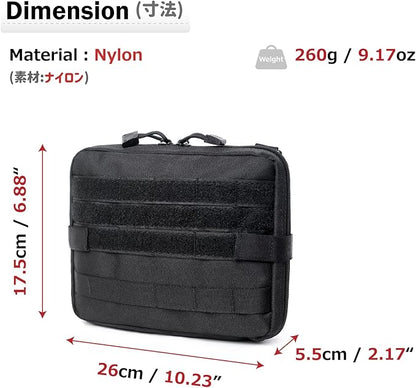 Azarxis Equipment Multi-Purpose Tactical EDC Admin MOLLE Pouch Utility Tools Bag Organizer Military Waist Belt Modular Attachment