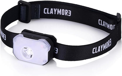Claymore Heady2 (Black) - Rechargeable LED Headlamp Flashlight, Lightweight for Camping, Running, Hiking, Emergency & Industrial Use. USB-C Charging, Up to 40 Hours Battery Life, Waterproof.