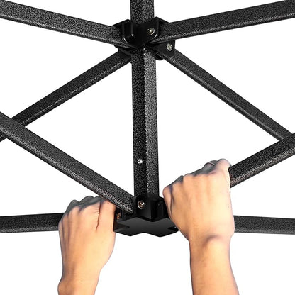 COBIZI 10x10 Pop Up Canopy Tent 10x10 Easy up Canopy, Heavy Duty Outdoor Canopy UPF 50+ All Weather Waterproof Instant Party Tents for Parties Gazebo with Handbag, White(Windproof Upgraded)